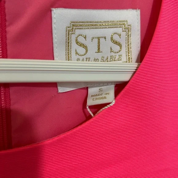 NWT Sail to Sable Pink Long Sleeve Dress with Bow Embellishment- small - Picture 4 of 6